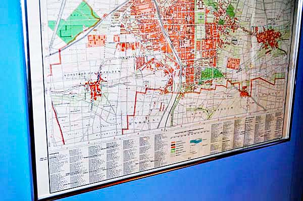 Straßenplan Ludwigsburg gedruckt 1942 mit einigen geänderten Straßennamen 1945/46