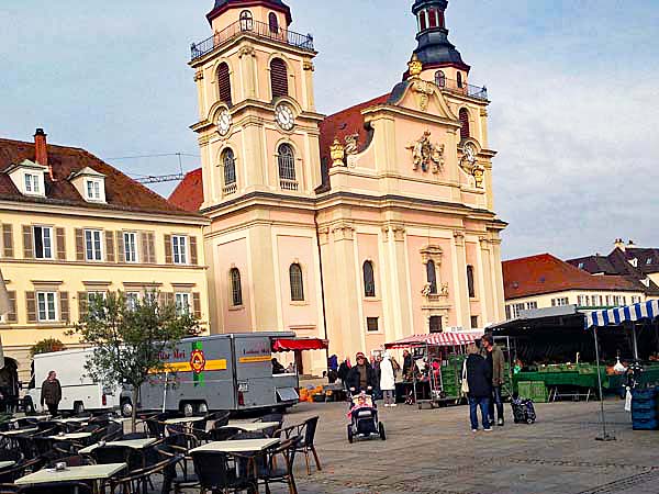 Ludwigsburg Marktplatz Oct. 22, 2015 Ev. Stadtkirche